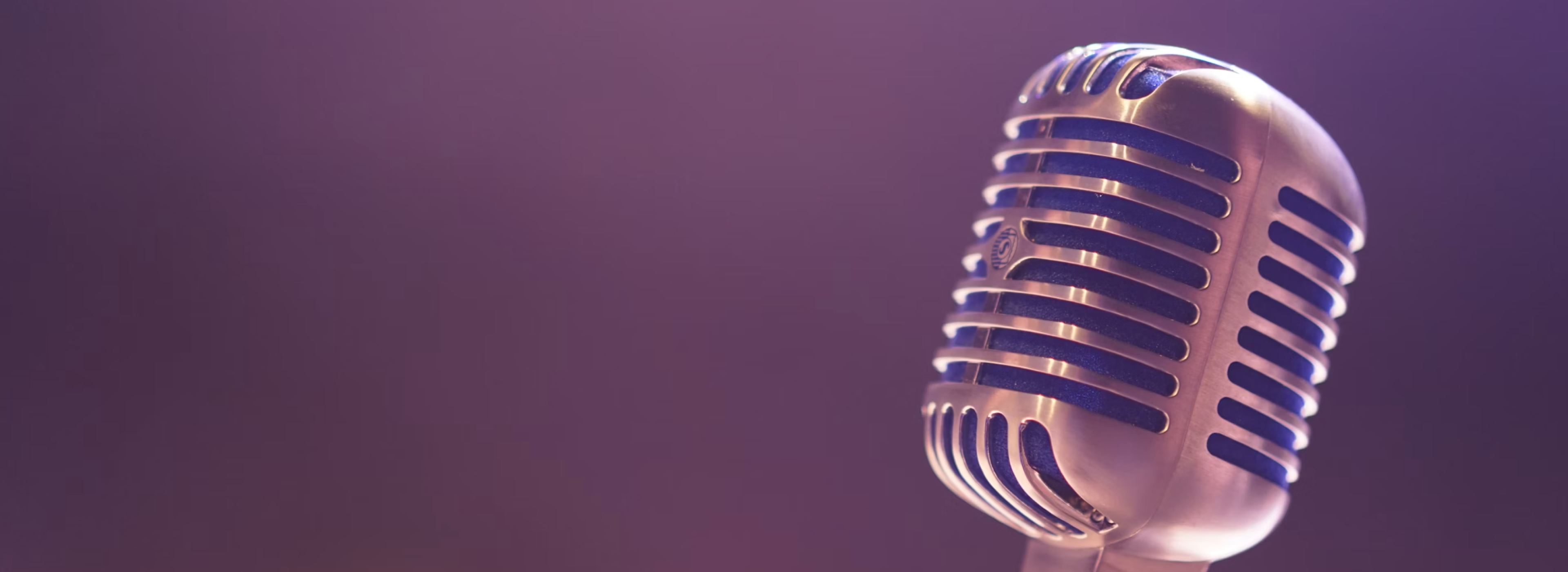 Close up of microphone